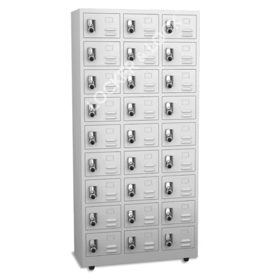Tủ locker sắt M200 Khóa Hasp – 27 ngăn 3 cột