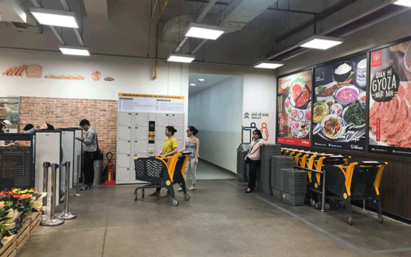 Tủ elocker đặt tại siêu thị E-mart Gò Vấp