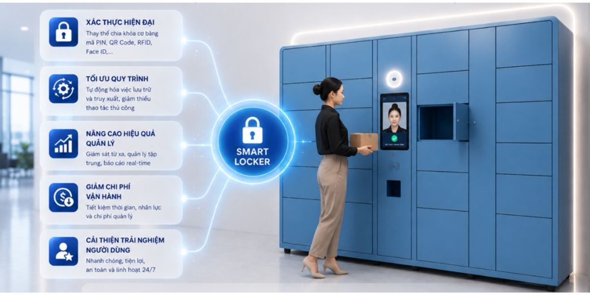 Ưu điểm nổi bật của Smart Locker do Locker & Lock cung cấp mang lại.