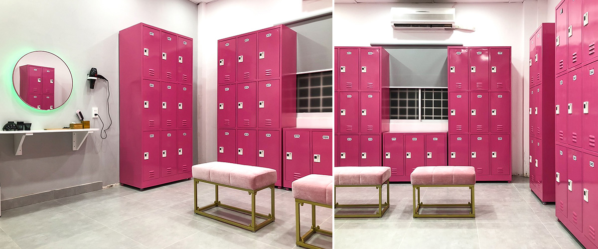 Tủ locker kết hợp khóa điện tử