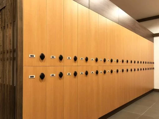Tủ locker gỗ kết hợp khóa