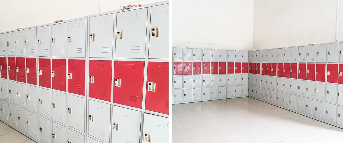 Tủ sắt locker kết hợp khóa số