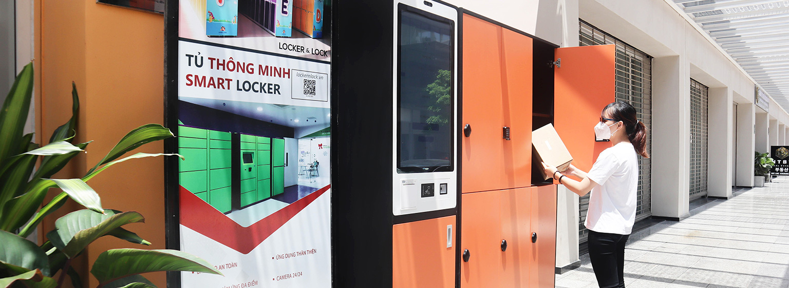 Tủ smart locker giao nhận hàng hóa