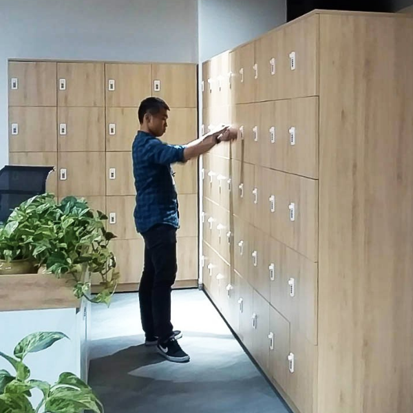 Tủ locker gỗ và khóa số DL-12