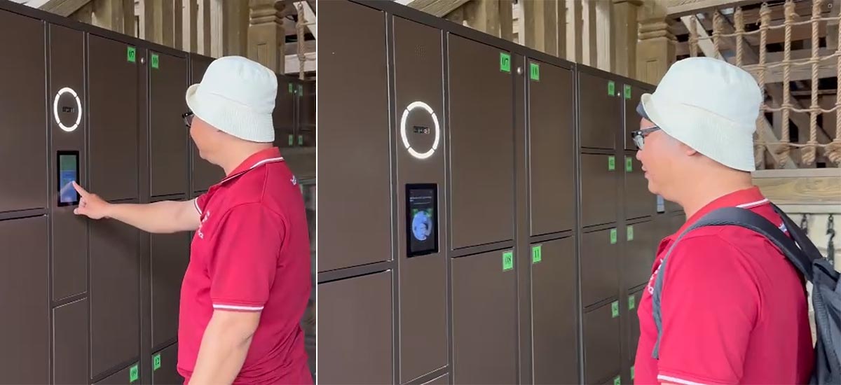Chỉ với một lần nhận diện khuôn mặt – thao tác mở tủ nhanh chóng, dễ dàng cho mọi du khách.