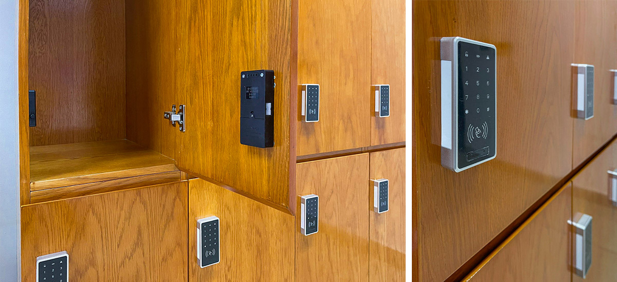 Tủ locker gỗ kèm khóa điên tử