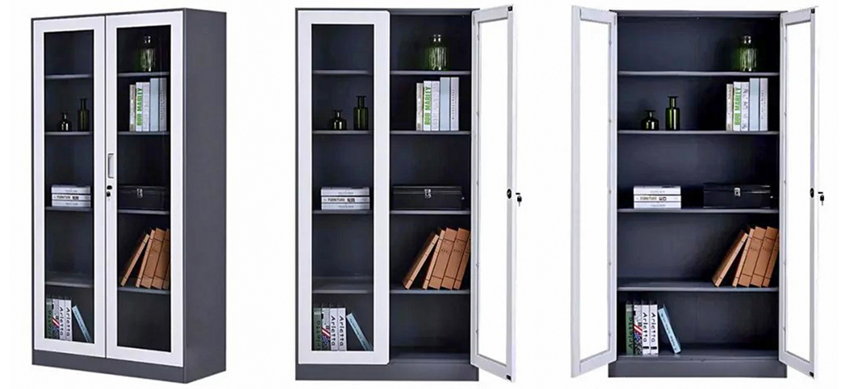 tủ hồ sơ 2 cánh mở kính