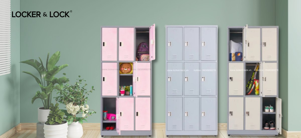 tủ locker sắt - dòng N3 - 9 ngăn