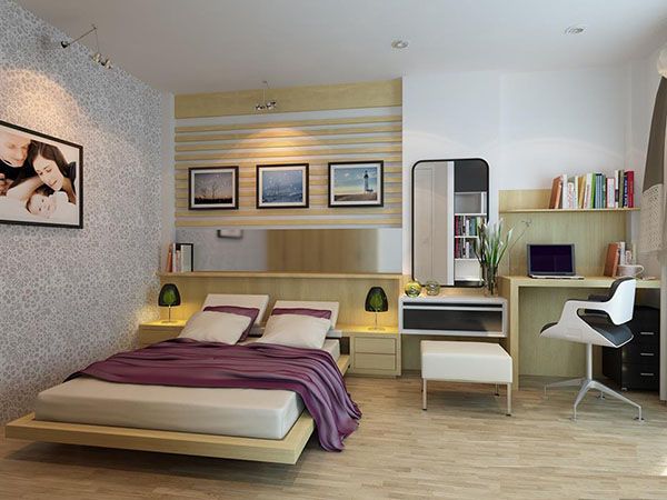 Bàn trang điểm và bàn học tích hợp