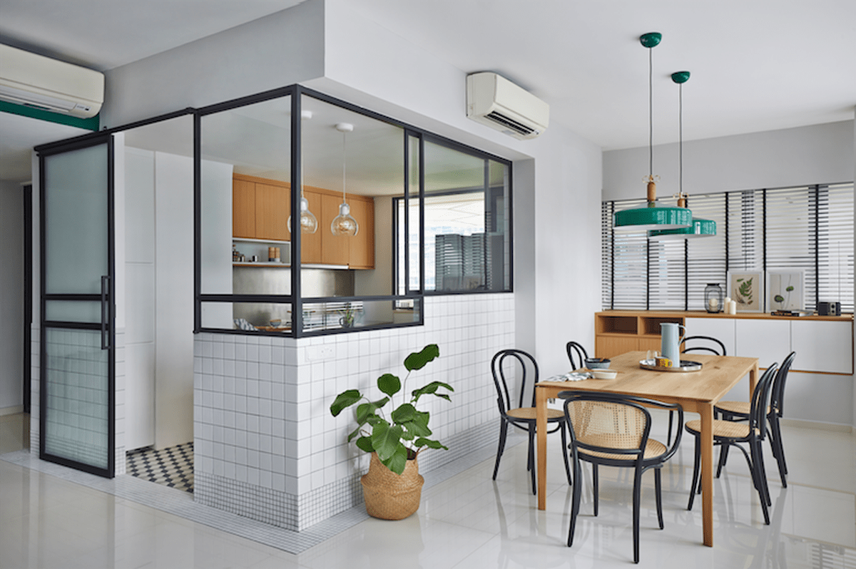 Bếp tách biệt với phòng khách