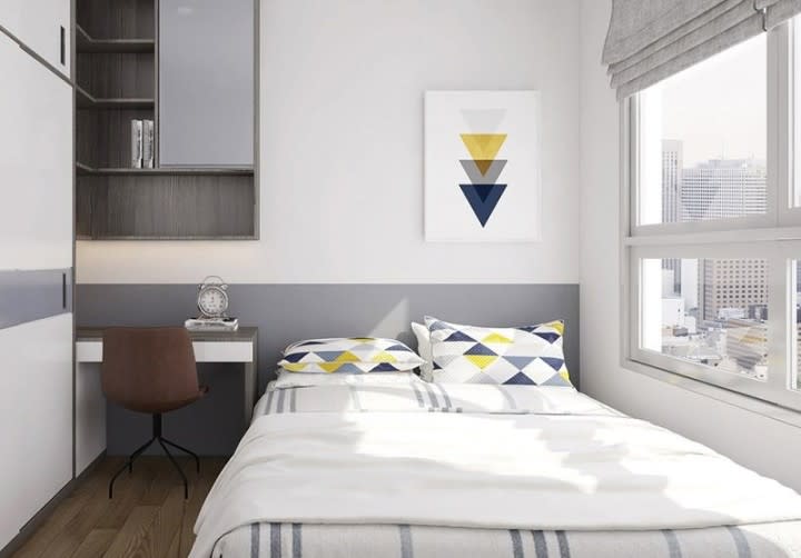 Phòng ngủ có cửa sổ lớn