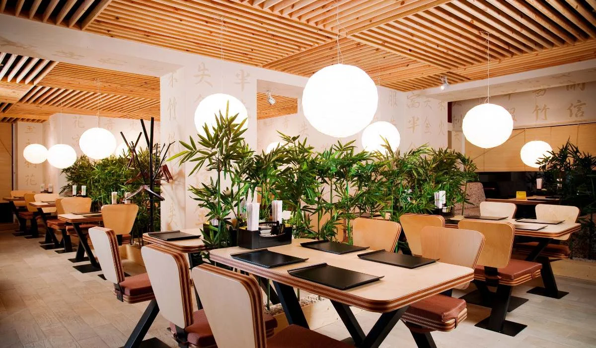 Bố trí cây xanh tại nơi ăn uống