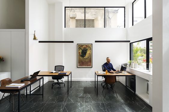 Phòng làm việc tối giản, hiện đại