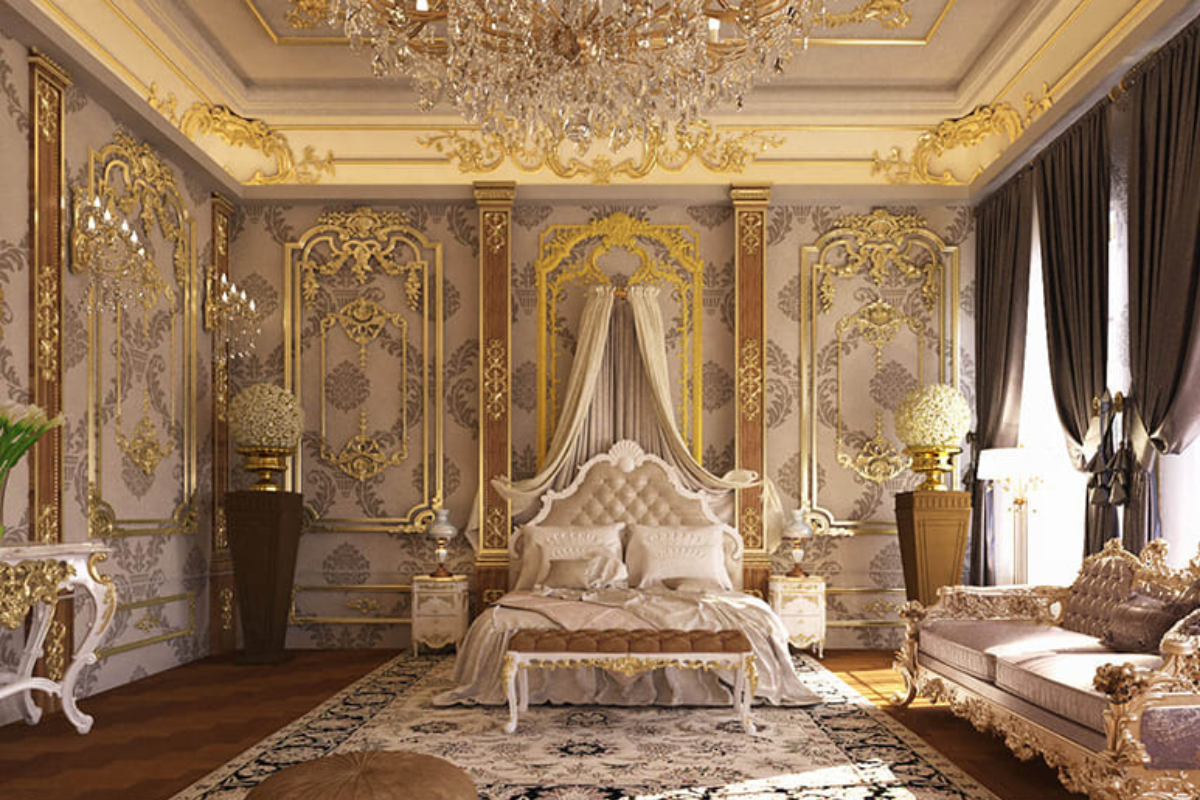 Nội thất phòng ngủ tân cổ điển phong cách hoàng gia