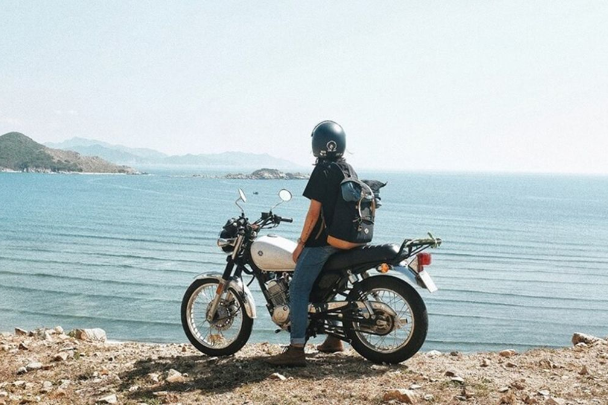 Đi đến biển Hải Thịnh bằng xe máy