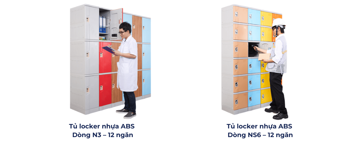 Hình ảnh tủ nhựa ABS 12 ngăn dòng N