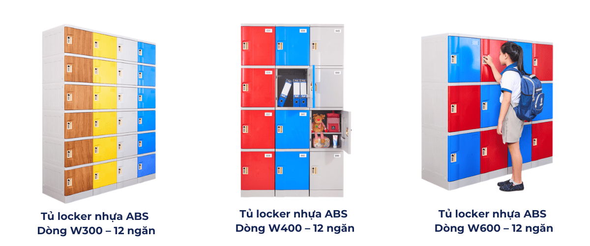 Hình ảnh tủ nhựa ABS - 12 ngăn - dòng W