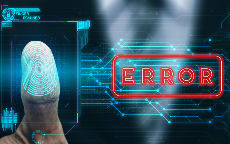 Khoá vân tay bị lỗi