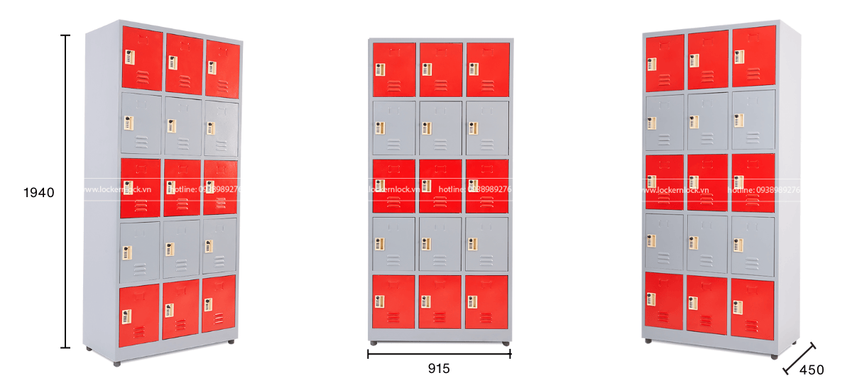 tủ locker sắt 15 ngăn