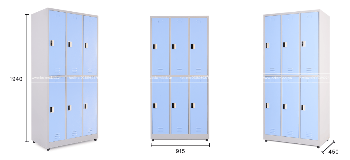 tủ locker sắt 6 ngăn