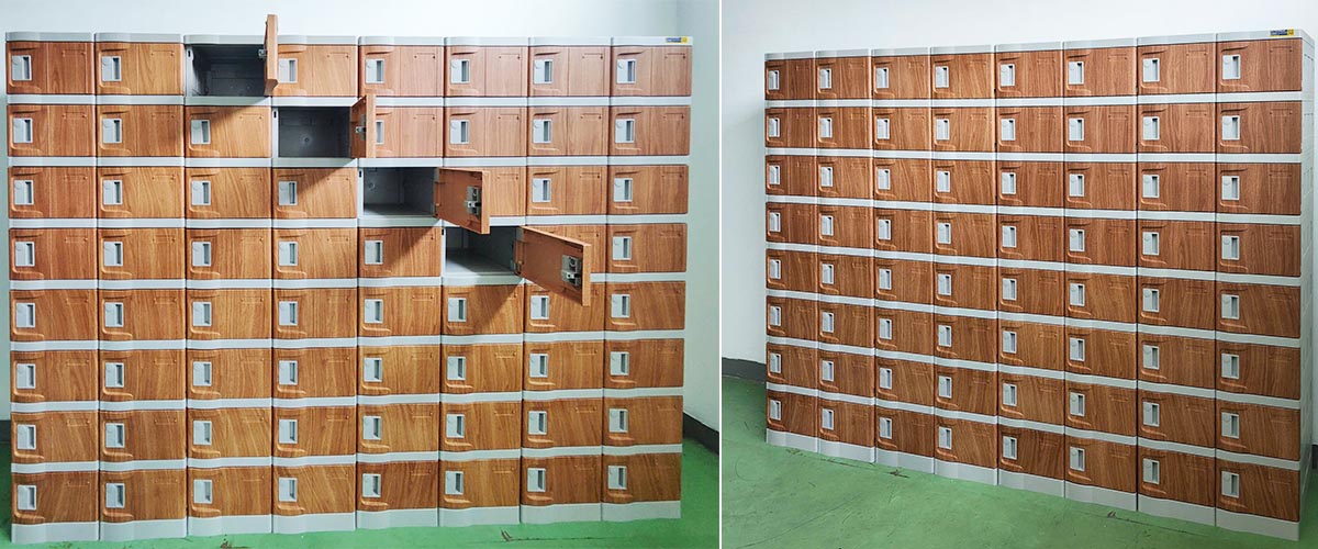 Tủ locker ABS dòng M200 với thiết kế tay nắm hiện đại, bền bỉ, dễ sử dụng, phù hợp môi trường nhà xưởng.