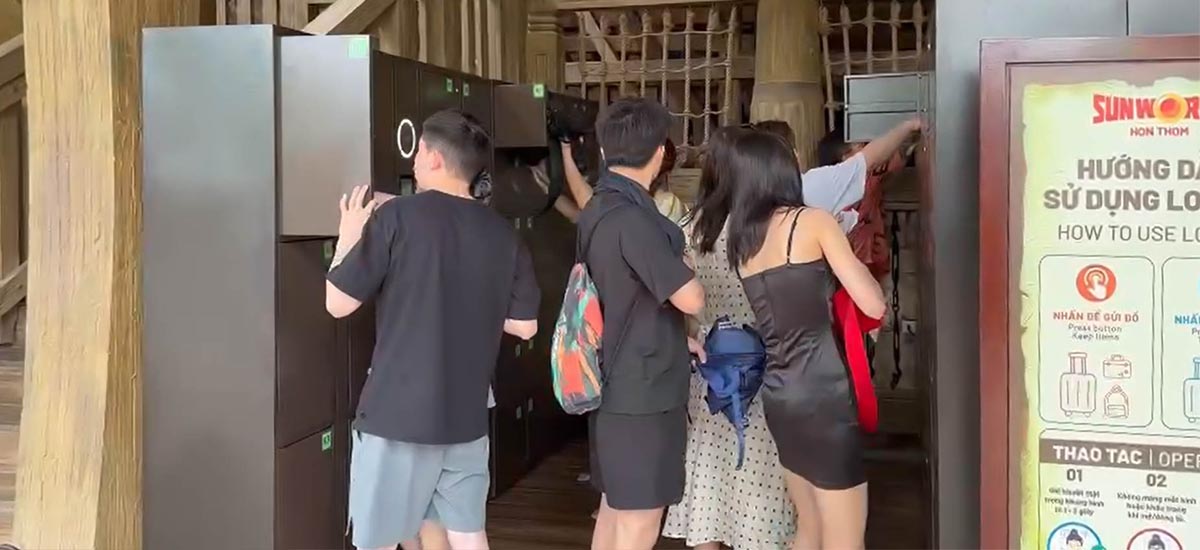 Sử dụng eLocker nhận diện khuôn mặt, thao tác nhanh, tiện lợi, phù hợp không gian giải trí cao cấp.