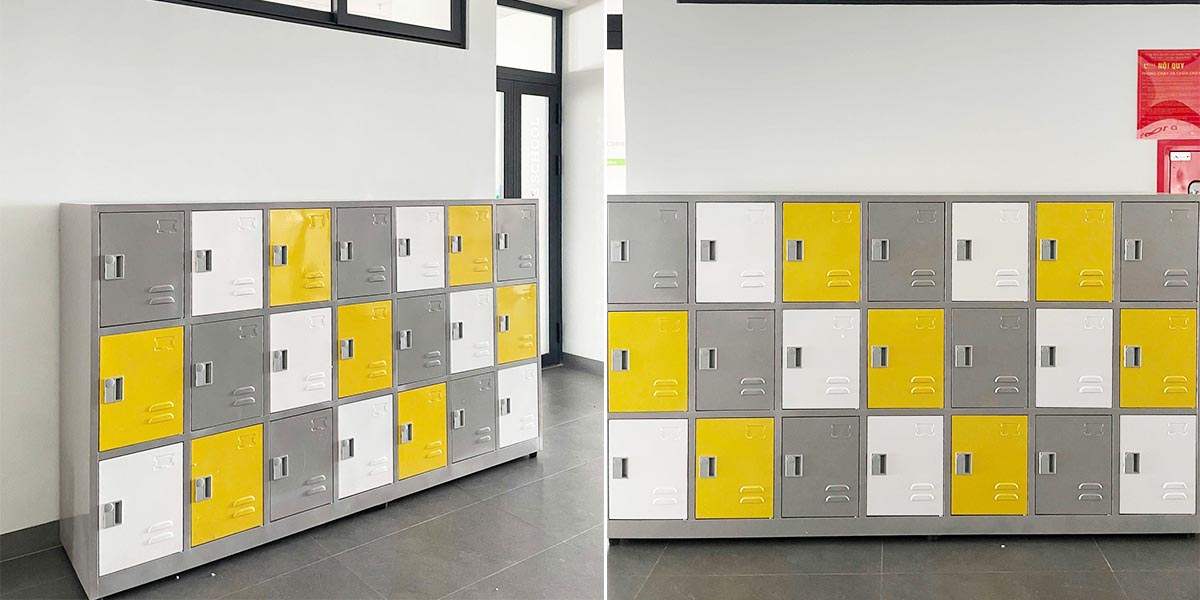 Tủ locker giúp học sinh dễ dàng sắp xếp và quản lý đồ dùng cá nhân