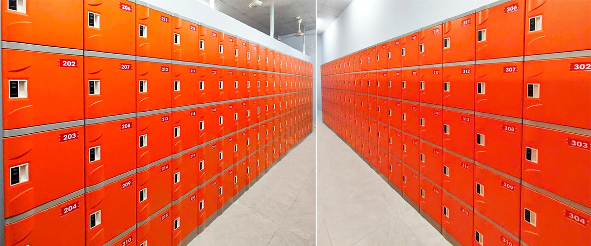 Hệ thống tủ locker ABS NS5 lắp đặt tại TTC Vân Phong.