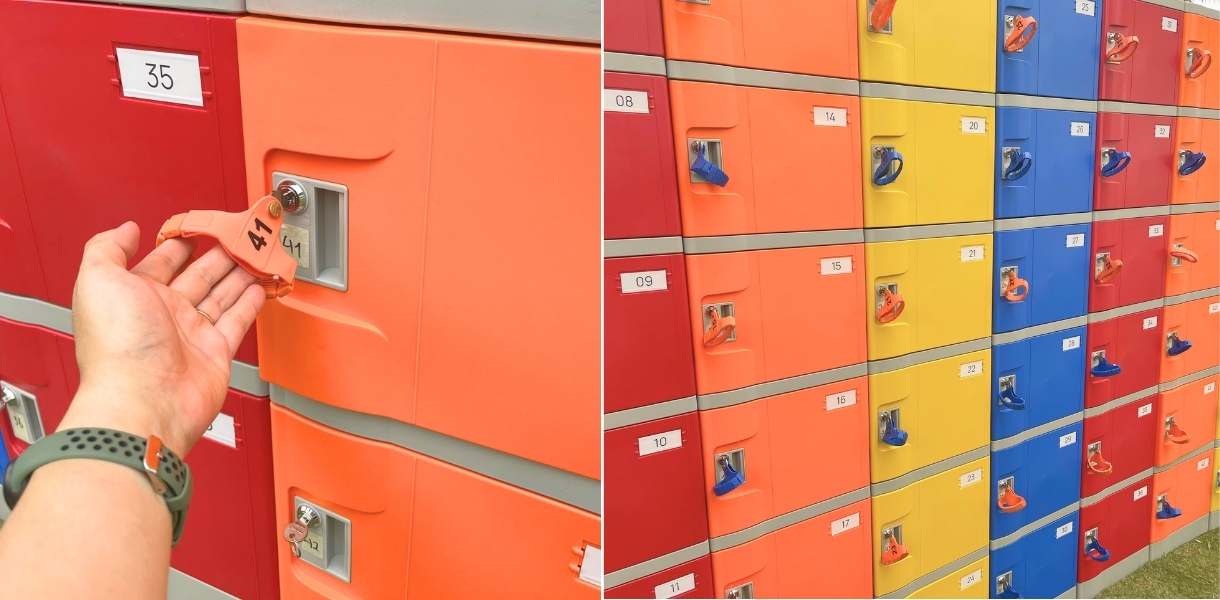 Vòng tay chìa khóa và tủ locker tại khu nghỉ dưỡng