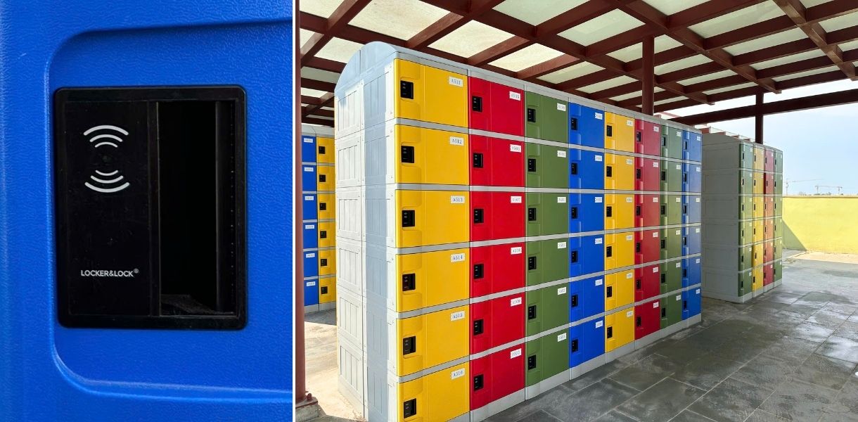 Cận cảnh khóa điện tử RF3000C - Locker & Lock cung cấp