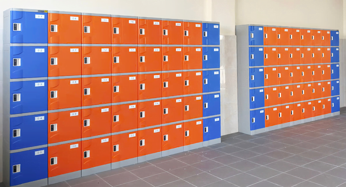 Hệ thống tủ locker ABS NS5 và khóa điện tử RF3000C tại TTC Trảng Bàng, Tây Ninh.