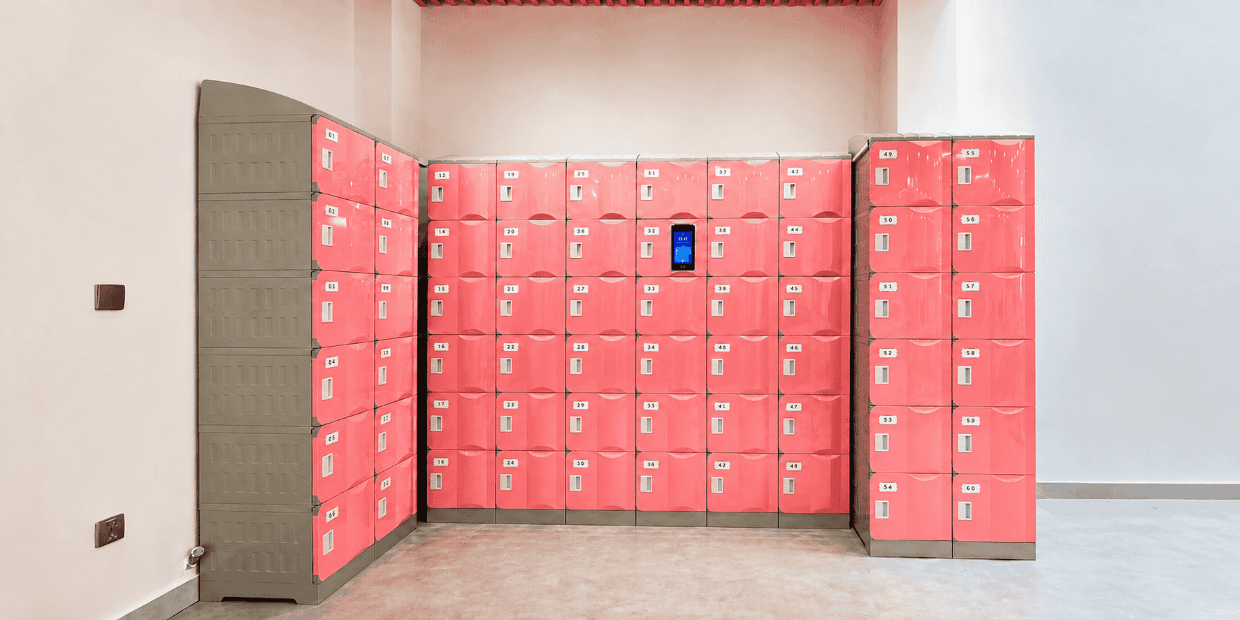 Hệ thống tủ Locker ABS Face ID tai Rose Gym for Ladies