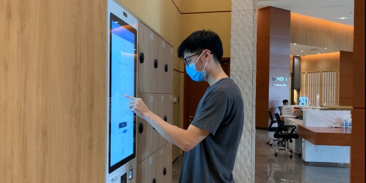 Tủ locker thông minh được thiết kế linh hoạt, phù hợp với nhiều mô hình sử dụng.